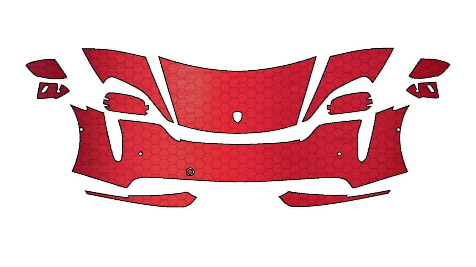 Porsche Taycan (2020–2024) Front Paint Protection Film Kit | Pre-Cut PPF