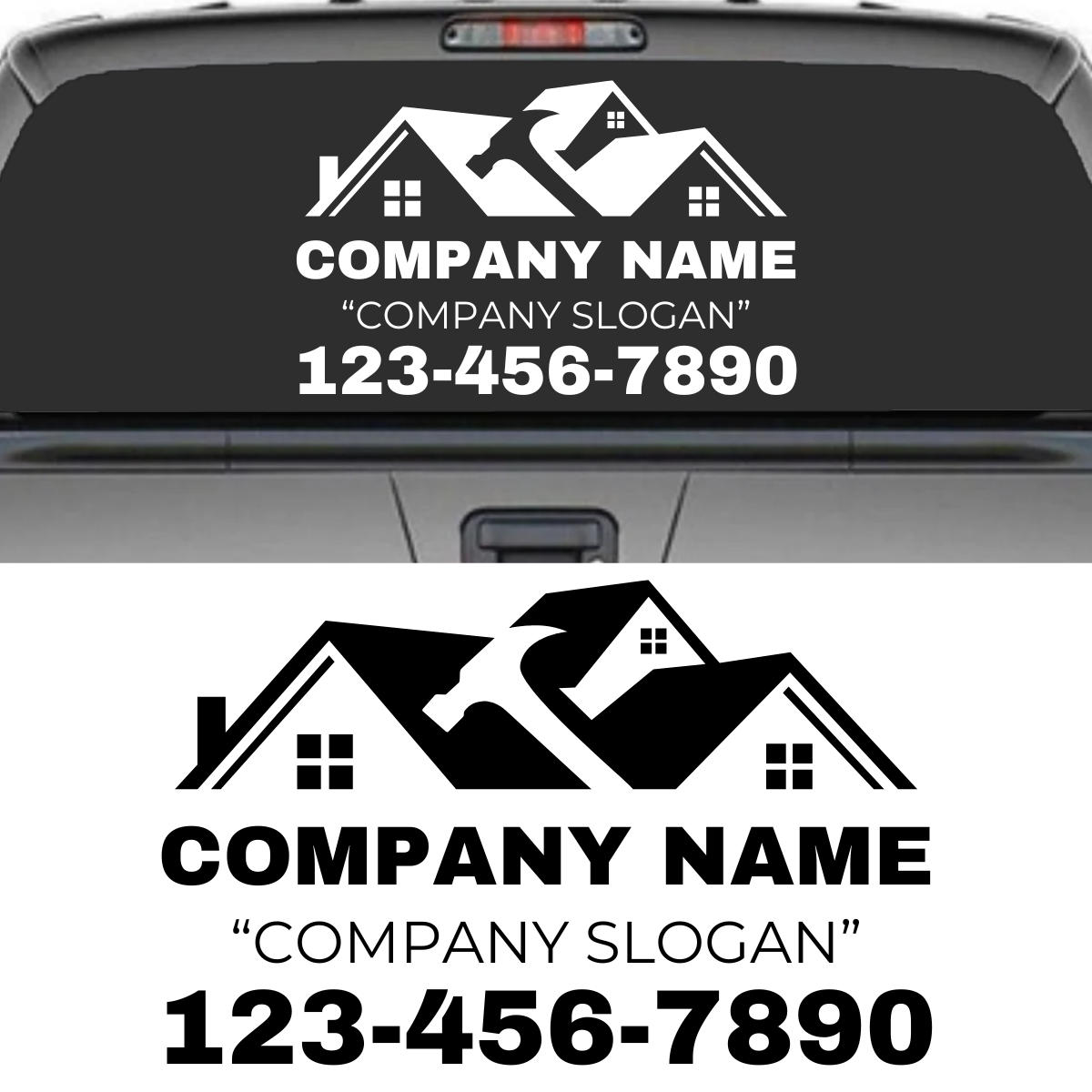 Premium Roofing Vehicle Decal On Truck