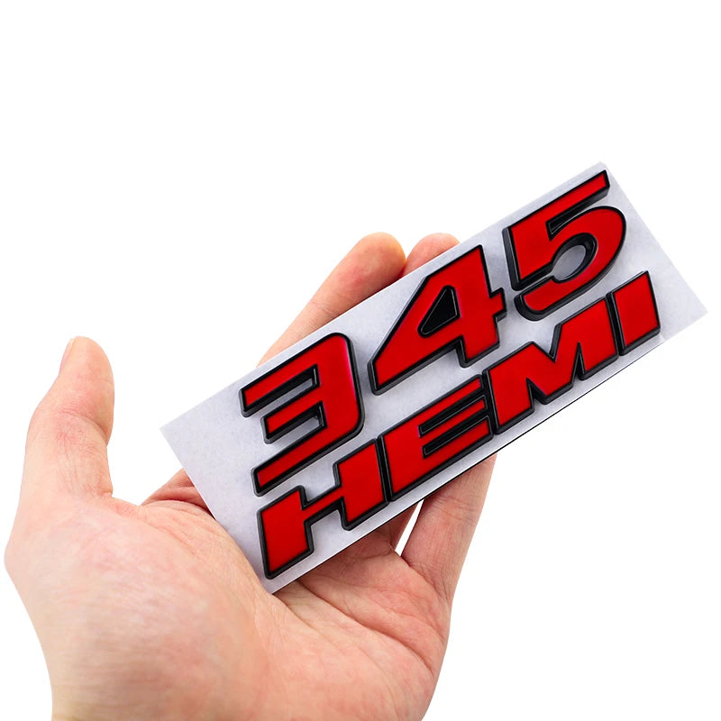 3D Metal HEMI 392 345 Emblem Badge Sticker for Dodge Charger / RAM 1500 / Journey / Caliber