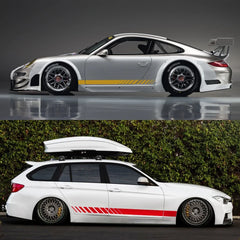 Side Door Body Trim Vinyl Film Decal for BMW E39 / E46 / E91 / M Series | 2-Piece Color Change