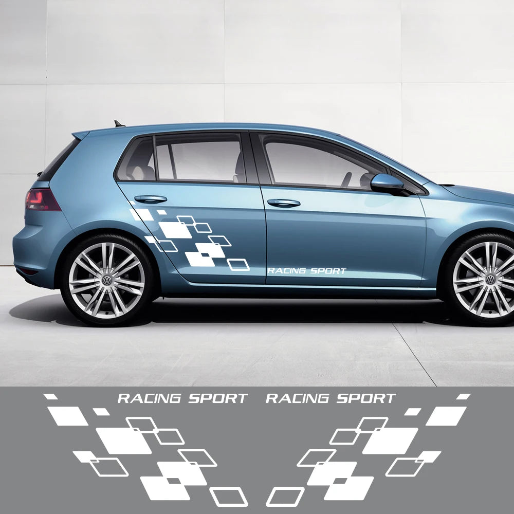 Racing Lattice Graphic Decal for VW Polo / Golf / GTI / R-Line / WRC / TSI | Vinyl Body Sticker