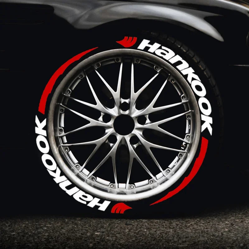 4x OLPAY 3D Waterproof Brand Tire Letter Sticker | Racing Wheel