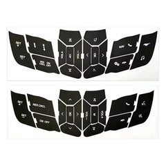 Steering Wheel Button Repair Sticker | 1-Piece Black Vinyl Control Decal for Cars