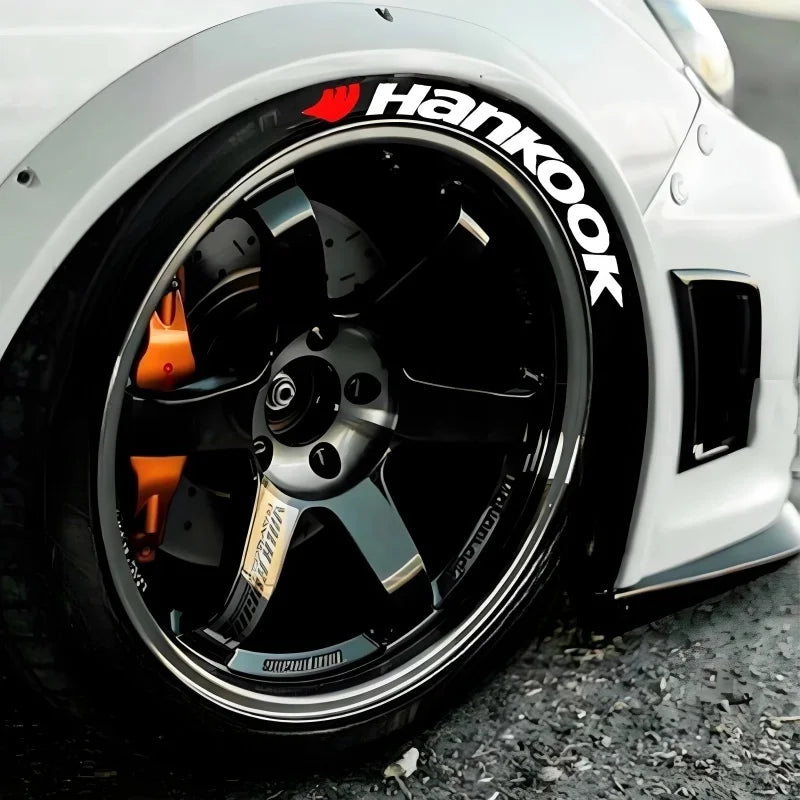 4x OLPAY 3D Waterproof Brand Tire Letter Sticker | Racing Wheel