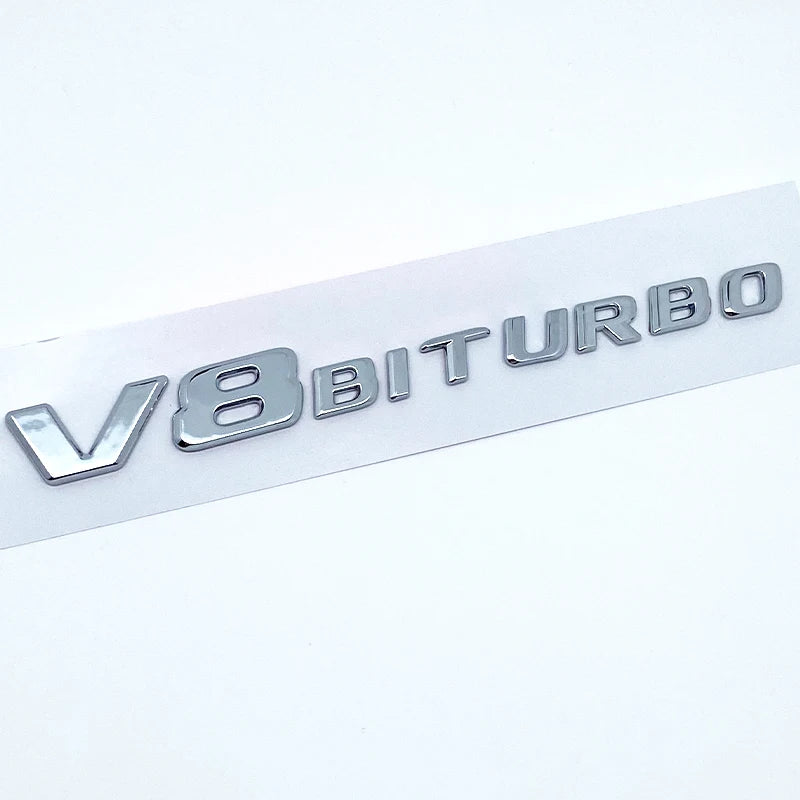 C63 / C63S V8 BITURBO Letters Emblem for Mercedes-Benz AMG | Fender / Trunk Badge Sticker