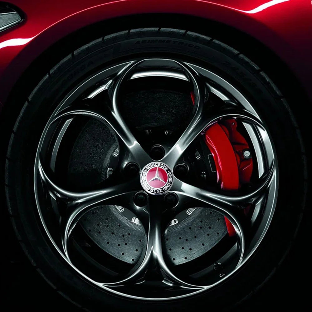 Wheel Center Hub Cap Resin Badge Emblem Sticker for Mercedes-Benz | 56mm / 60mm / 65mm