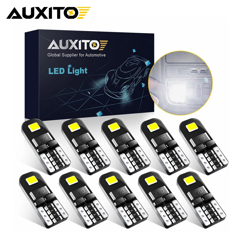 AUXITO T10 194 W5W Ultra-Bright Canbus LED | 2–10 Pack Interior
