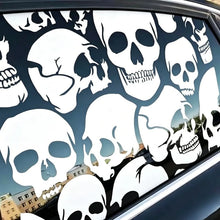 Cargar imagen en el visor de la galería, Halloween Skeleton Skull Car Sticker | Gothic Hood &amp; Door Auto Decoration Decal (FUYAOZHISHANG)