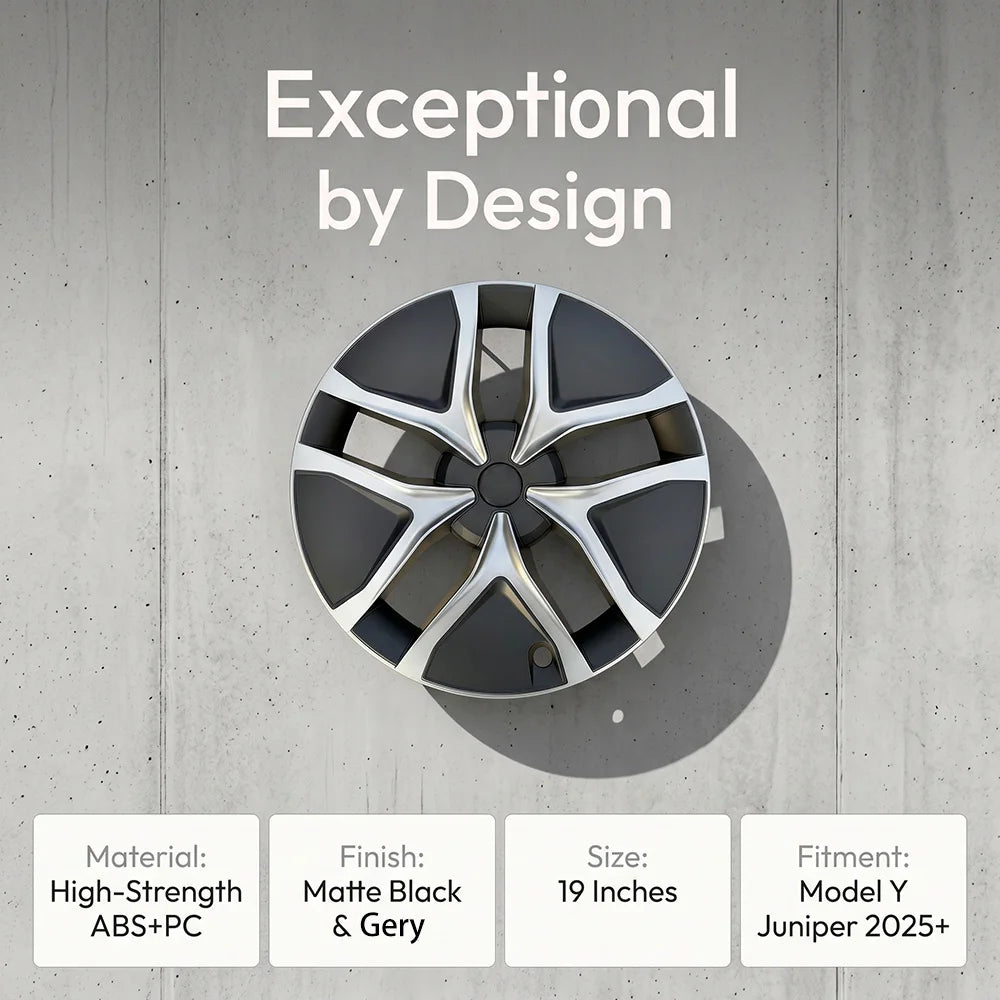 YIKUN 19" Performance Hub Cap for Tesla Model Y Juniper (2025–2026) | 4-Piece Wheel Cover Set