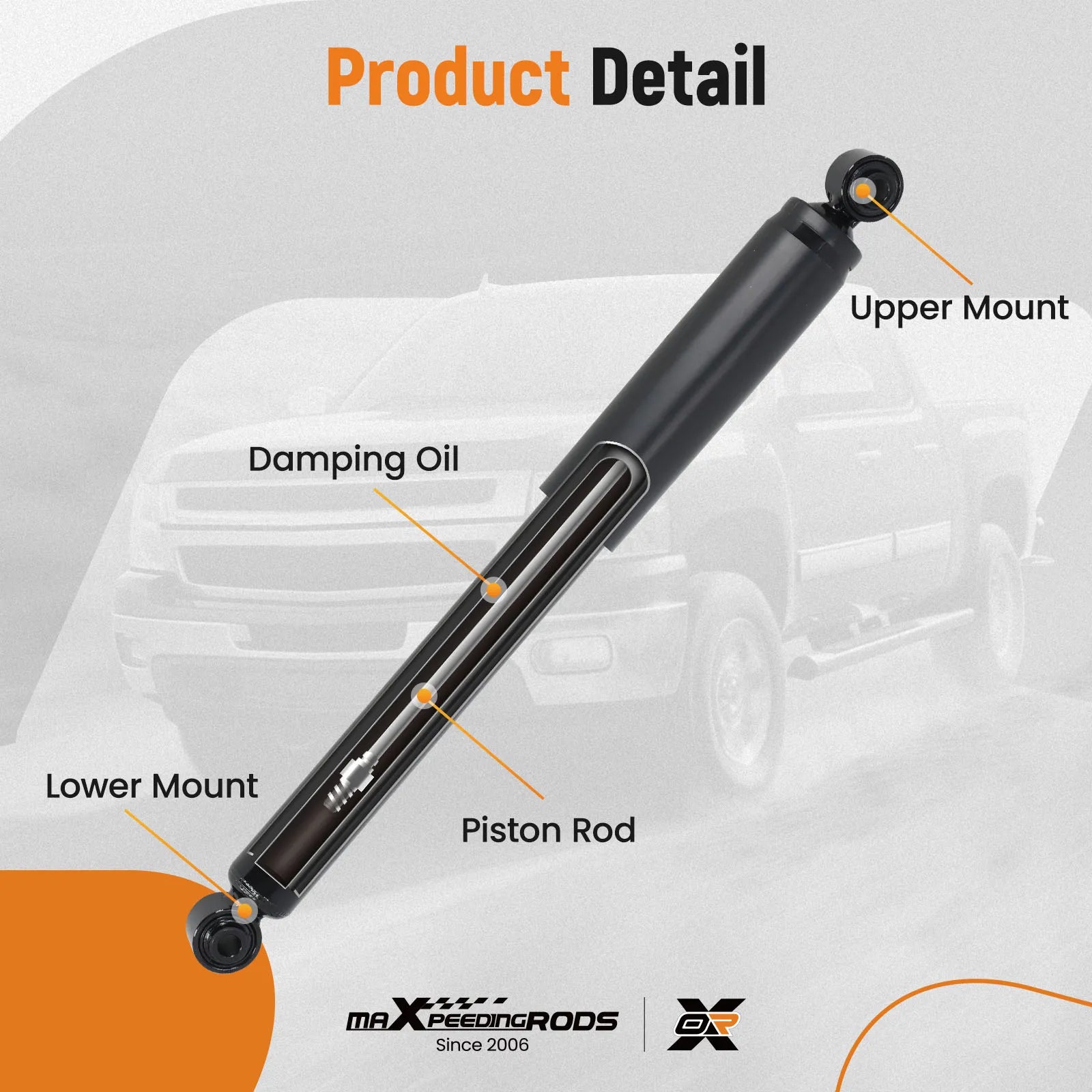 Rear Shock Absorber for Silverado 1500/GMC Sierra (2007–2024) | 2pc