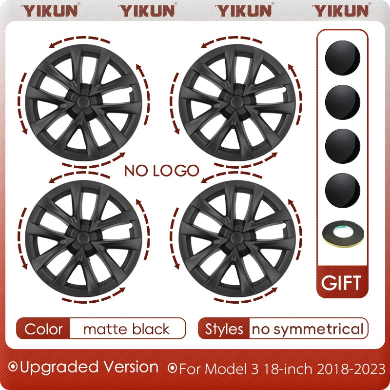 19" Performance Replacement Wheel Hub Caps for Tesla Model Y (2020–2024) | 4-Piece Full Rim Cover