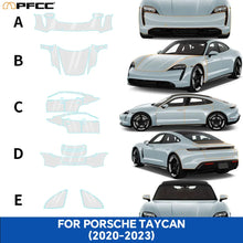 Load image into Gallery viewer, Precut PPF for Porsche Taycan (2020–2023) | 9-Mil TPU Paint Protection Film Clear Bra