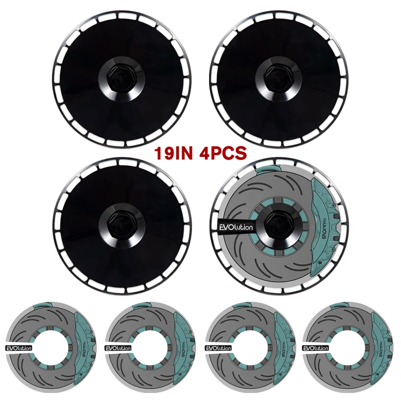 19" DIY Wheel Cover Hub Caps for Tesla Model Y | 4-Piece Style Change Replacement Set