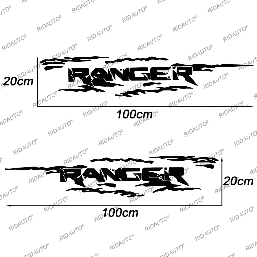 Door Side Sticker for Ford Ranger Raptor / XLT / XL / Lariat T6-T9 (2012-2025+) | Vinyl Decal