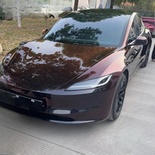 Load image into Gallery viewer, Precut Color Change PPF for Tesla Model 3 Highland (2024–2025) | Black &amp; Glacier Blue PET Film