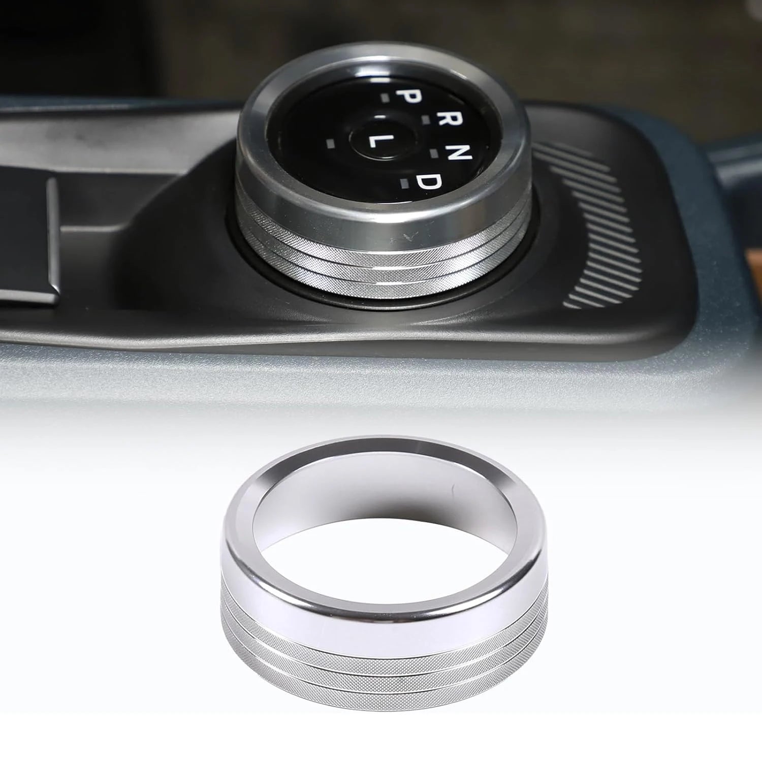 Aluminum Alloy Gear Shift Switch Button Ring Trim Cover | Mecha Style Knob (metyoucar ISO9001)