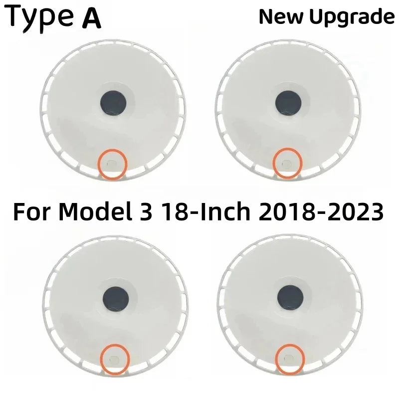 18" Performance Replacement Hub Cap Wheel Covers for Tesla Model 3 (2018–2023) | 4-Piece Full Rim Set