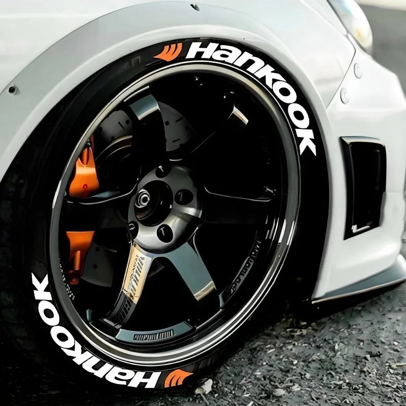 4x OLPAY 3D Waterproof Brand Tire Letter Sticker | Racing Wheel