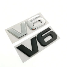 Cargar imagen en el visor de la galería, 3D V6 Logo Badge Emblem | Universal Auto Decal for Mercedes, BMW, Audi, Ford &amp; More