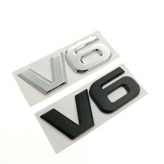 3D V6 Logo Badge Emblem | Universal Auto Decal for Mercedes, BMW, Audi, Ford & More