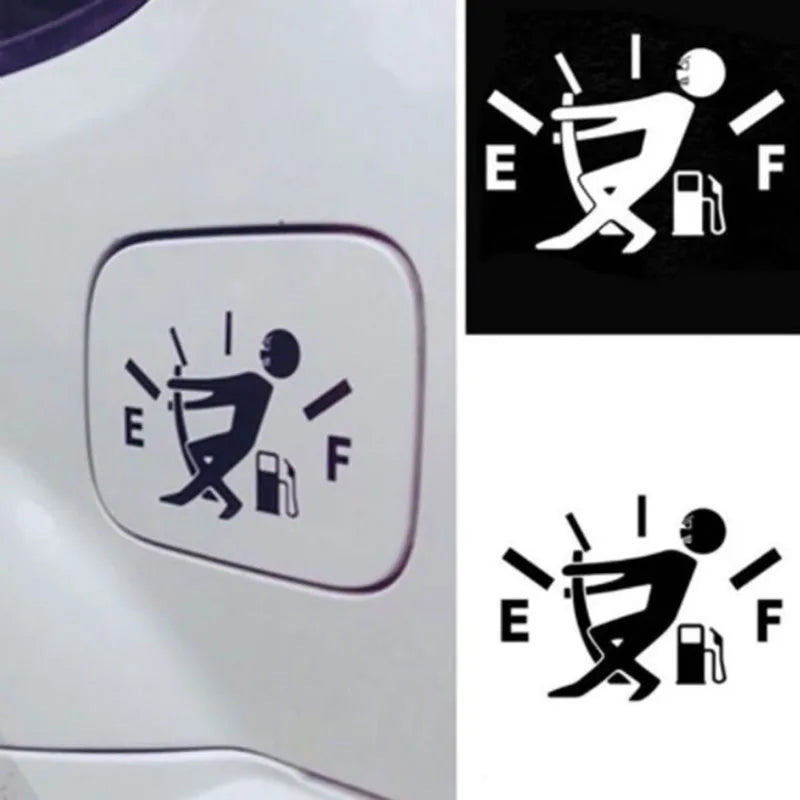 Funny Empty Petrol Cap Fuel Tank Sticker - Vinyl Car & Motorbike Side Decal Graphic