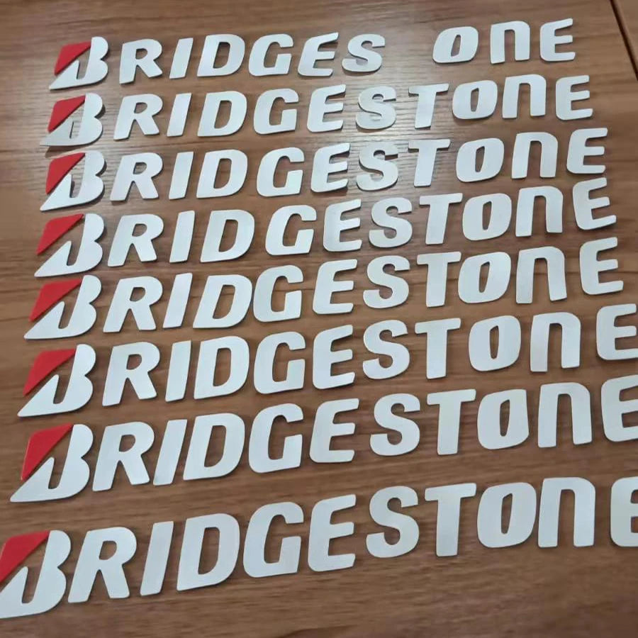 3D Rubber Permanent Tire Letter Sticker | Waterproof Wheel Decal