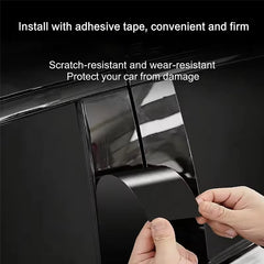 6Pcs Car Door Window Pillar Center Post Trim Stickers For Chrysler 300C 2004-2010 2005 2006 2007 2008 Auto Styling Accessories