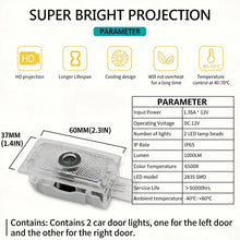 Load image into Gallery viewer, LED Door Logo Projector Welcome Light for Dodge Charger / Challenger | Ghost Shadow Puddle Light