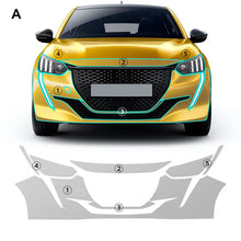 Cargar imagen en el visor de la galería, Precut PPF for Peugeot 208 (2019–2025) | TPU Paint Protection Film Clear Bra