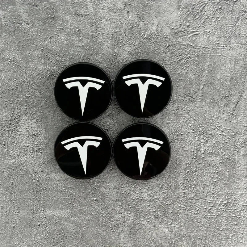 Tesla 56mm Wheel Center Caps 4Pcs Set - Original Style Hub Covers for Model 3 Y X S Auto Parts