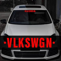 VLKSWGN Front Windshield & Rear Window Decal for VW Golf MK6 / MK7 / R / GTI | Vinyl Sticker
