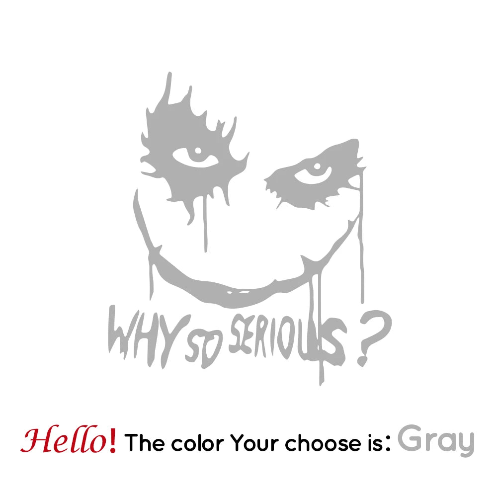 2. Why So Serious? Smile Decal - Waterproof Vinyl