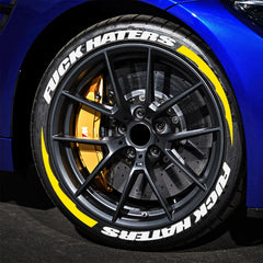 FUXK HATERS Tire Lettering Sticker 1.06" | Universal PVC Sidewall
