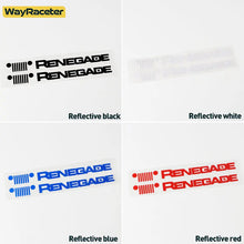 Cargar imagen en el visor de la galería, Jeep Renegade Hood &amp; Fender Reflective Decal Kit – Grill Graphic Vinyl | Trailhawk, Sport (2 Pcs)