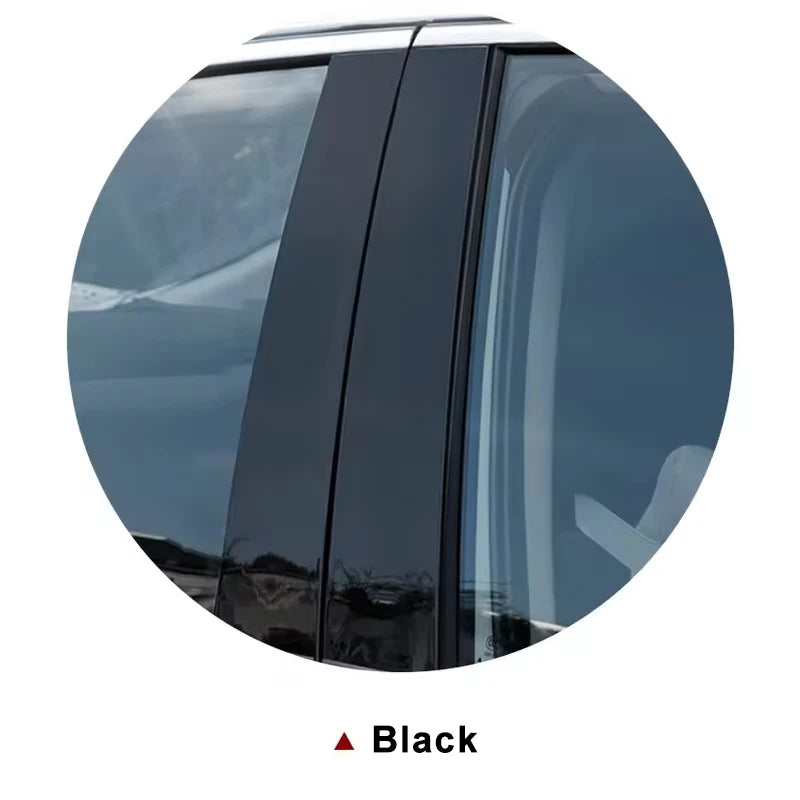Glossy Black B & C Pillar Post Cover Sticker for Ford F-150 (2015–2021) | Window Door Trim