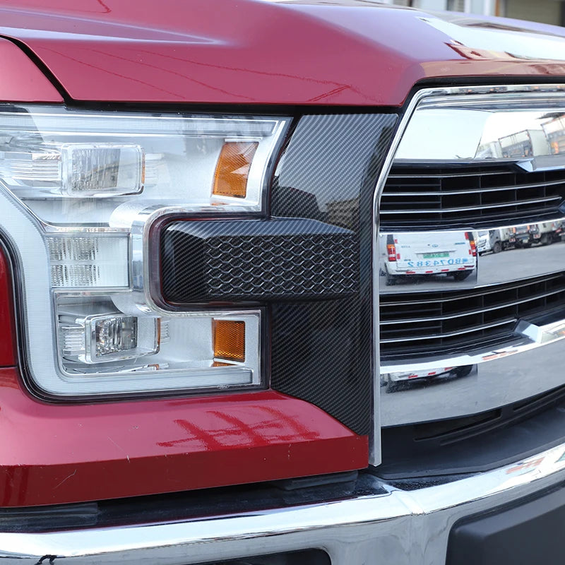 BAWA Front Headlight Grille Light Lamp Eyelid Eyebrow Decoration Stickers For Ford F150 2015-2020 Car Exterior Accessories