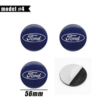 Cargar imagen en el visor de la galería, Wheel Center Hub Cap Cover Badge Stickers for Ford F-150 / Focus | 4-Piece 65mm / 60mm / 56mm