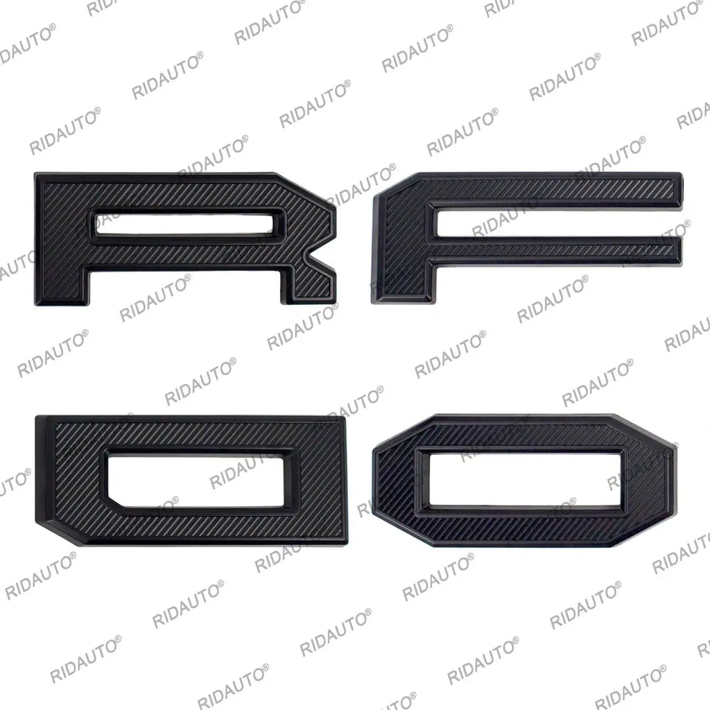 Raptor Grill 4-Letter Insert with White Stripe for Ford Raptor | Aftermarket Grille Letter Kit