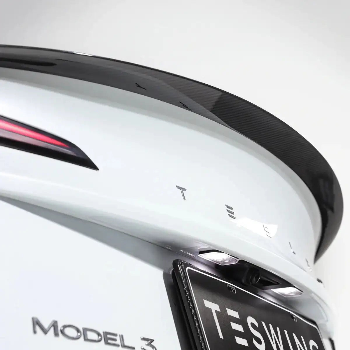 Forged Carbon Grain Rear Trunk Spoiler for Tesla Model 3 Highland (2024) | Gloss & Matte Finish