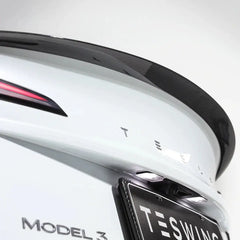 Forged Carbon Grain Rear Trunk Spoiler for Tesla Model 3 Highland (2024) | Gloss & Matte Finish