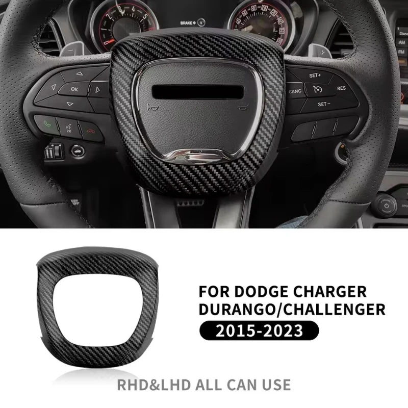 Steering Wheel Horn Cover for Dodge Charger (2015–2023) | Carbon Fiber Airbag Cover CE Certified