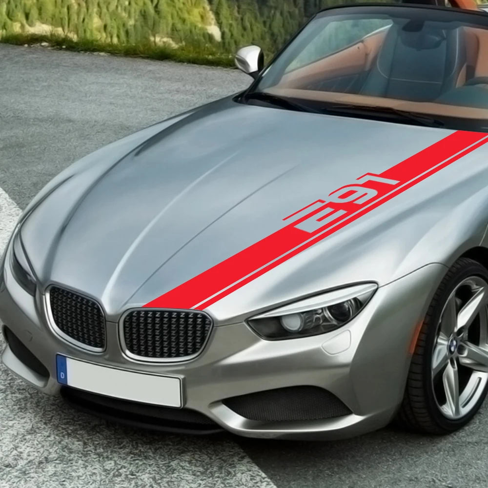 Car Bonnet Hood Sticker Accessories Vinyl Film Decal For BMW E39 E46 E60 E90 E28 E30 E34 E36 E53 E61 E62 E70 E87 E91 E92 E93