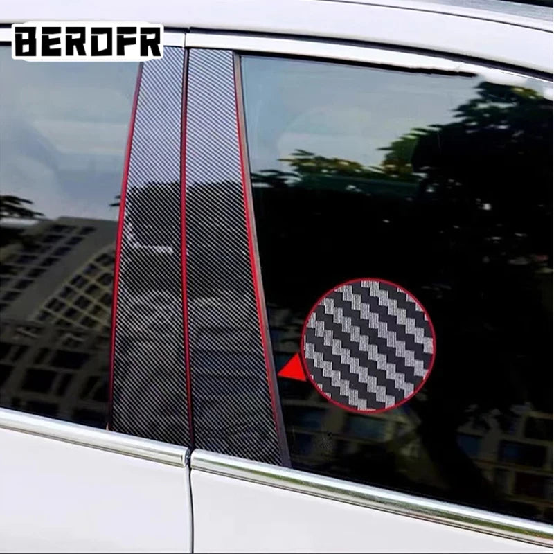 Fit For Toyota RAV4 2019 2020 2021 2022 2023 Glossy Piano Black Pillar Posts Window Decor Door Side Mouliding Trim Cover
