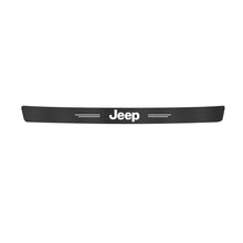 Load image into Gallery viewer, Carbon Fiber Door Sill Anti-Stepping Protector Sticker for Jeep Renegade | Leather-Look JEEP