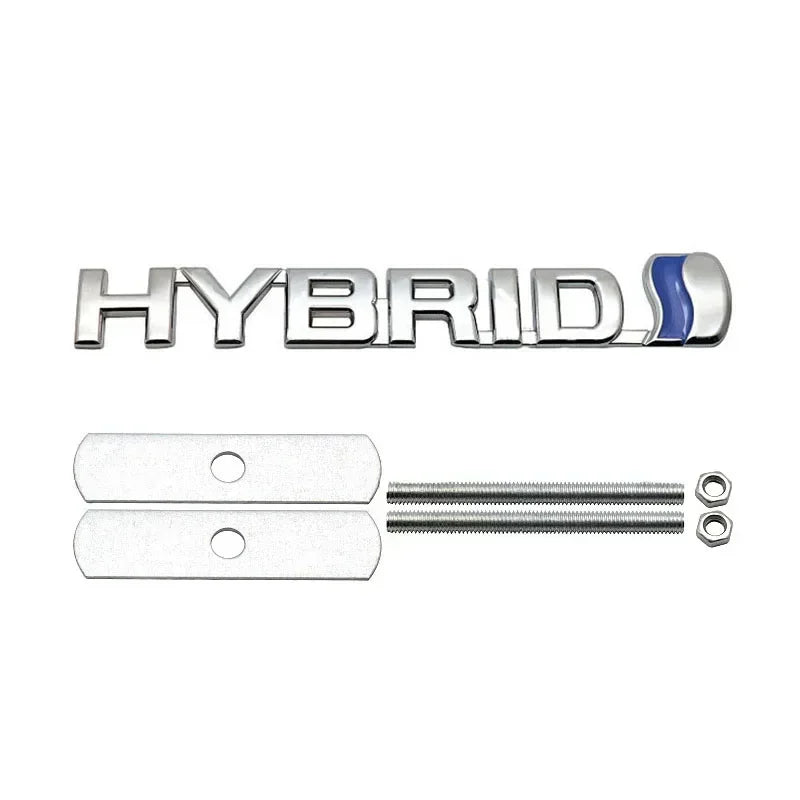 Metal HYBRID Front Grille & Trunk Badge Emblem for Toyota Land Cruiser / Camry | Decal Sticker