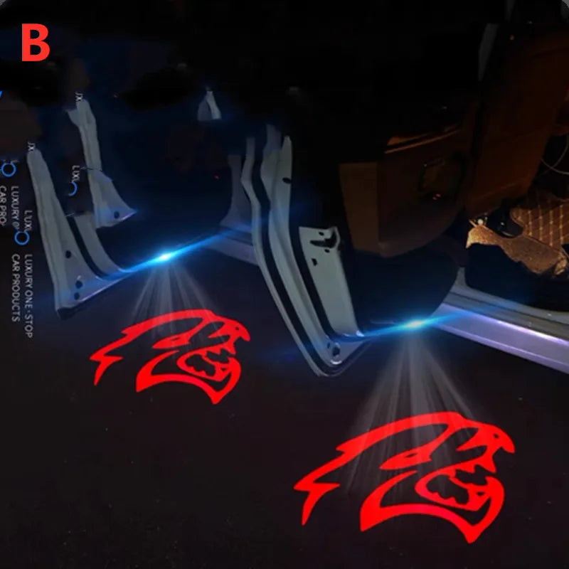 LED Door Logo Projector Welcome Light for Dodge Charger / Challenger | Ghost Shadow Puddle Light