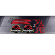 Load image into Gallery viewer, Jurassic Park-Style Dinosaur Hood &amp; Fender Decal for Jeep Wrangler JL (2018–2023) | Blackout Vinyl Kit