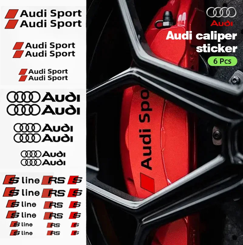 Audi S-line Brake Caliper Decals – Heat-Resistant Vinyl Stickers