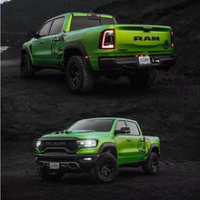Cargar imagen en el visor de la galería, Ferocious Dinosaur Head Body Decal – Large Format Vinyl Sticker for Dodge Challenger &amp; RAM TRX | Both Sides, Black