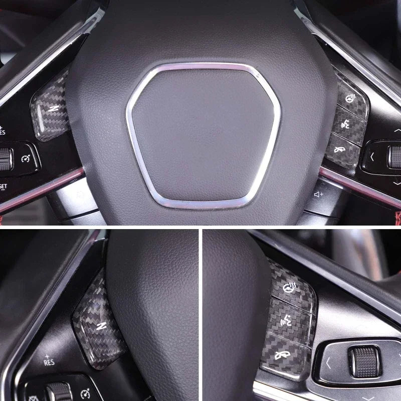 Real Carbon Fiber Steering Wheel Trim for Corvette C8 Stingray / Z51 / Z06 (2020–2024) | ISO9001
